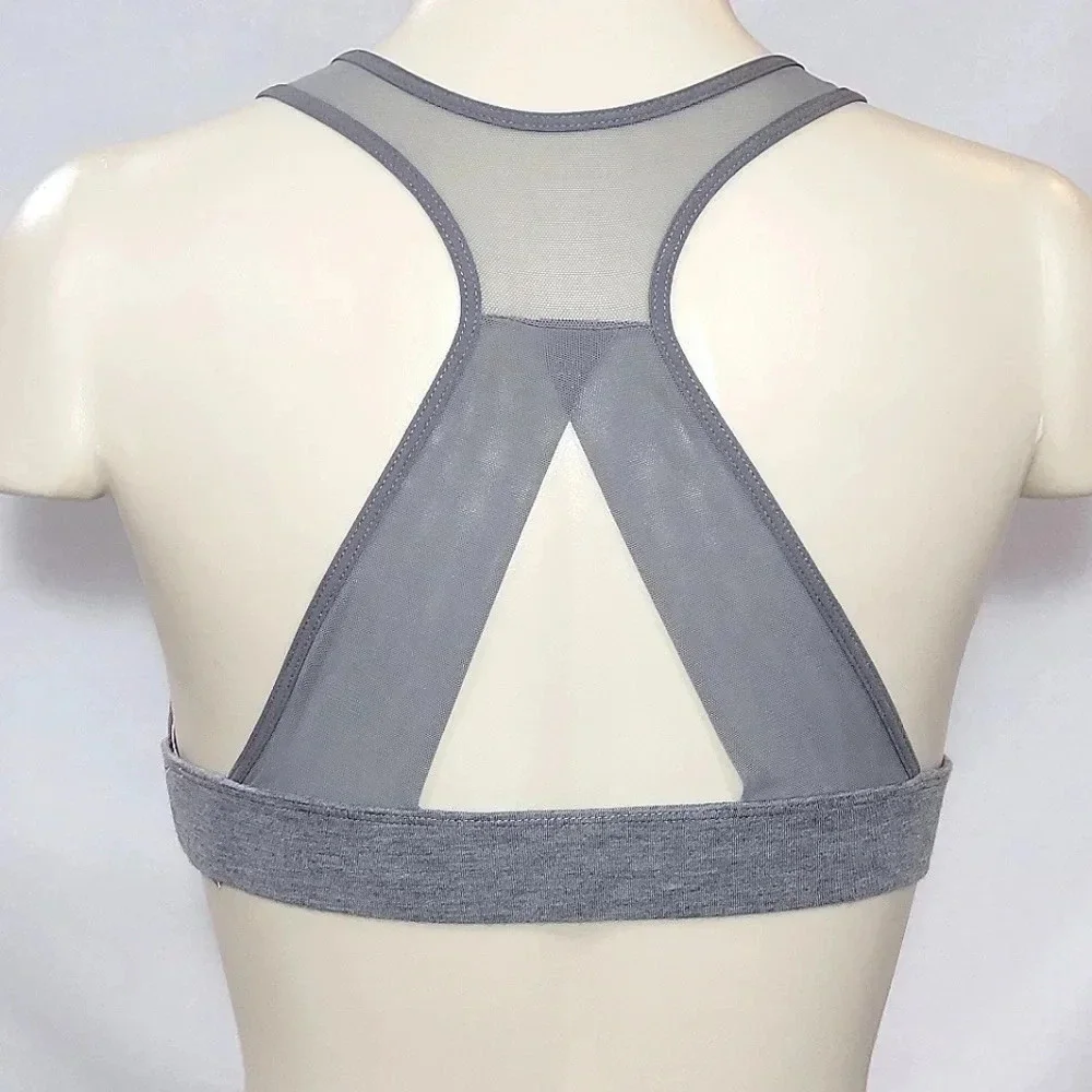 XS X-SMALL Xhilaration Cotton Modal Sporty Crossback‎ Bralette Bra Gray NWT